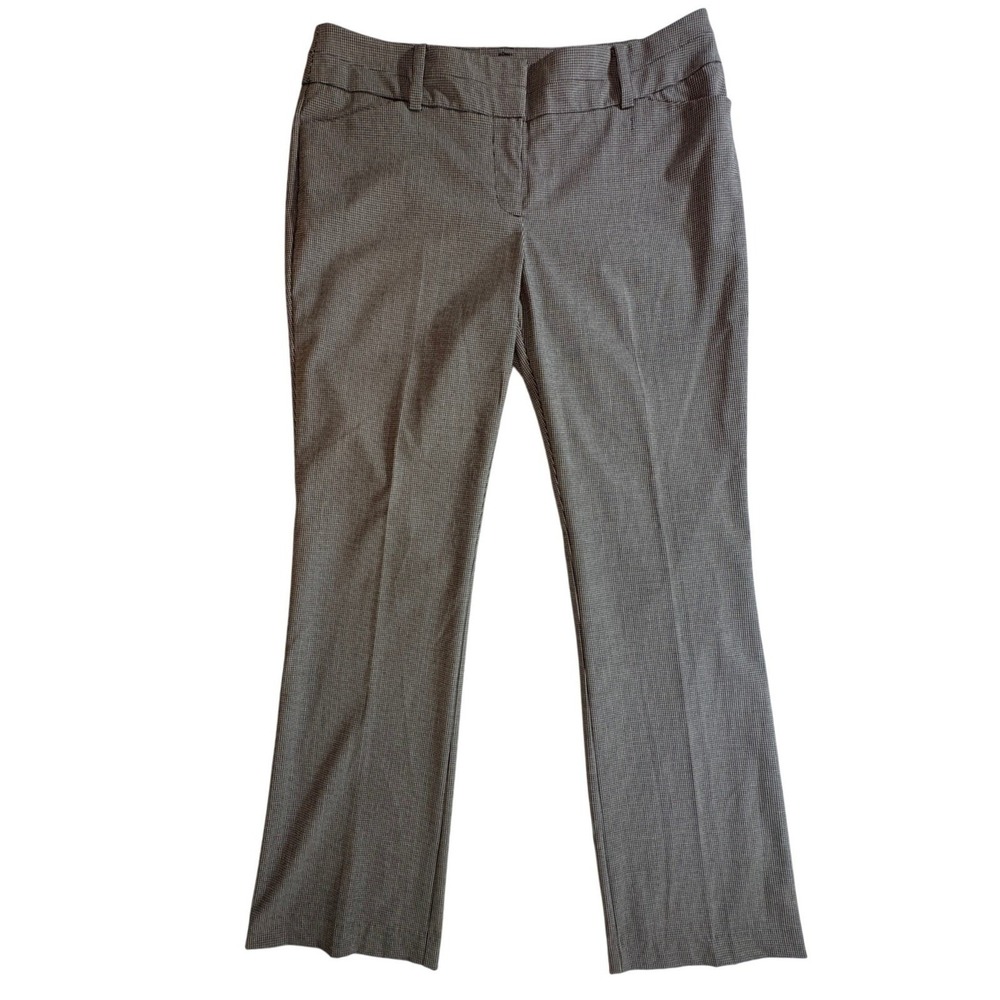 New York & Company Dress Pants Womens 12 Average Houndstooth Work Office Stretch